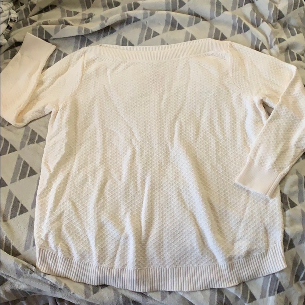 Textured Cream wide neck tunic